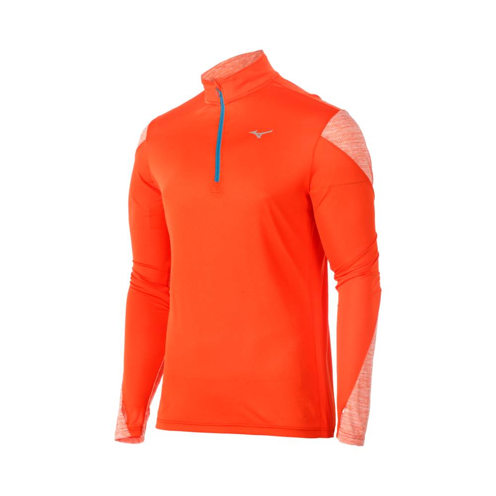 Maglie Running Mizuno ALPHA LONG SLEEVE HALF Cerniera 2.0 Uomo - Rosa - 16758-EFTZ